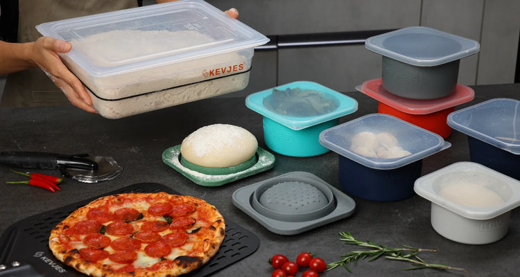 kevjes individual  silicone pizza dough proofing containers