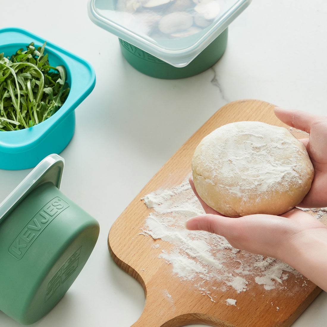 How to rise pizza dough with KEVJES dough container