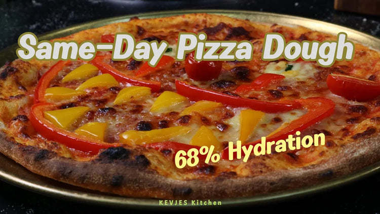 Whole Halloween clown pizza made with same-day pizza dough