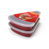 Reusable Silicone Leftover Pizza Slice Container -Cranberry,2sets