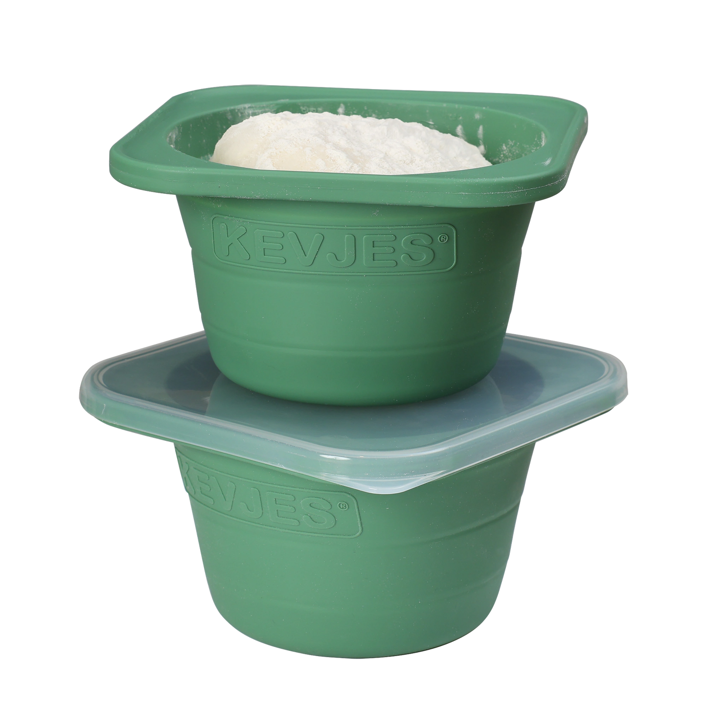 PopOut Series 1000ml Collapsible Pizza Dough Proofing Containers (2-Pack, Green) for 12–16 Inch Pizzas