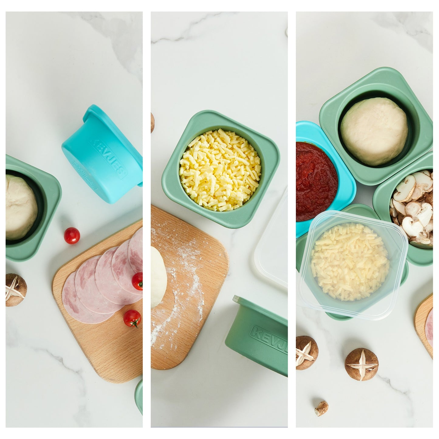 Pizza Dough Balls Box | 500ml Pizza Dough Boxes | KEVJES	