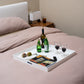 Premium Glossy White Acrylic Tray - King Size, 24x24x2H Inches