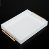 White Acrylic Serving Tray | White Acrylic Serving Tray | KEVJES
