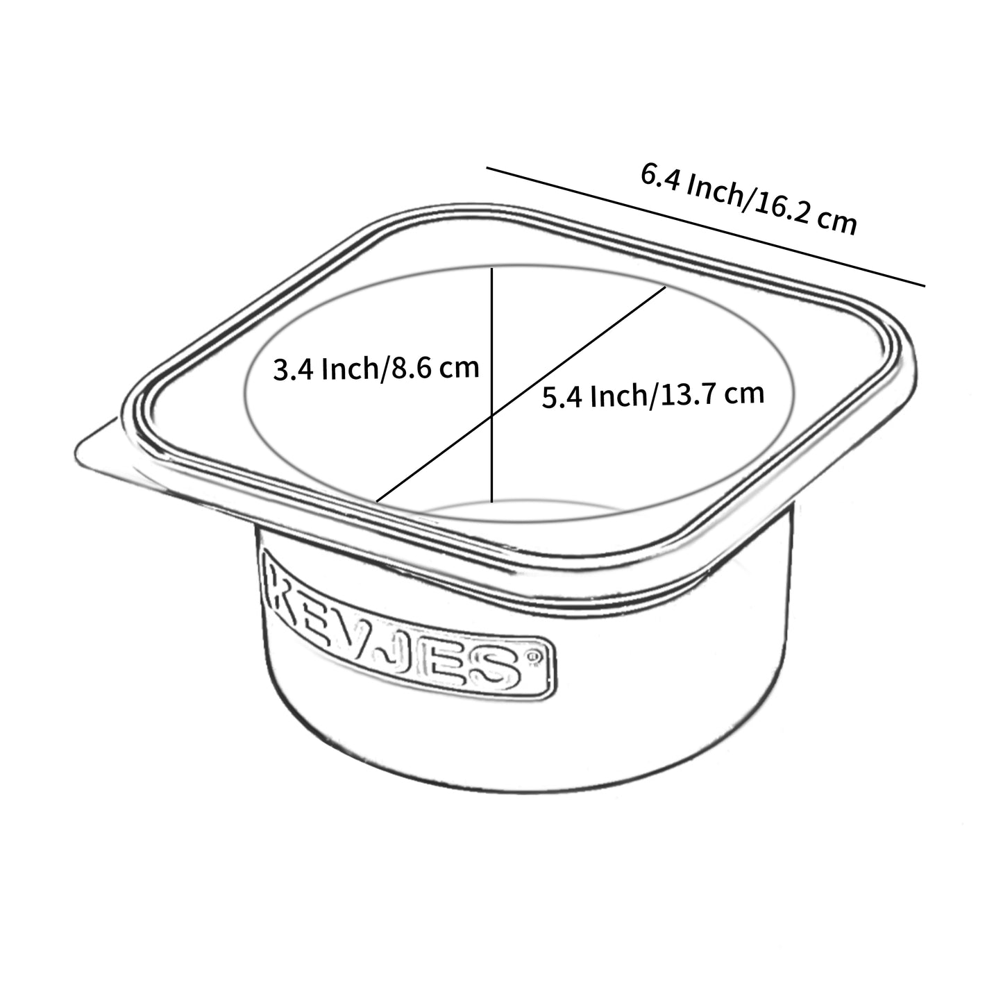 Pizza Dough Proofing Containers PLUS-1000ml-Space Grey, 4sets