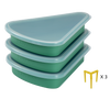 Reusable Silicone Leftover Pizza Slice Container -Green,3sets
