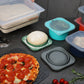 PopOut Series 1000ml Collapsible Pizza Dough Proofing Containers (2-Pack, Space Grey) for 12–16 Inch Pizzas