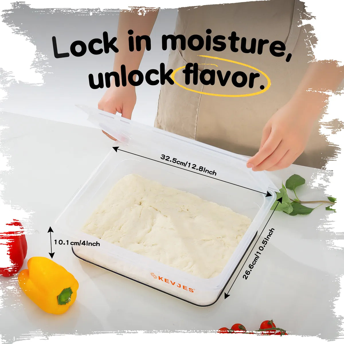 6L Bulk Fermentation Dough Proofing Box | Stackable Heavy-Duty Plastic Container for Artisan Pizza & Sourdough