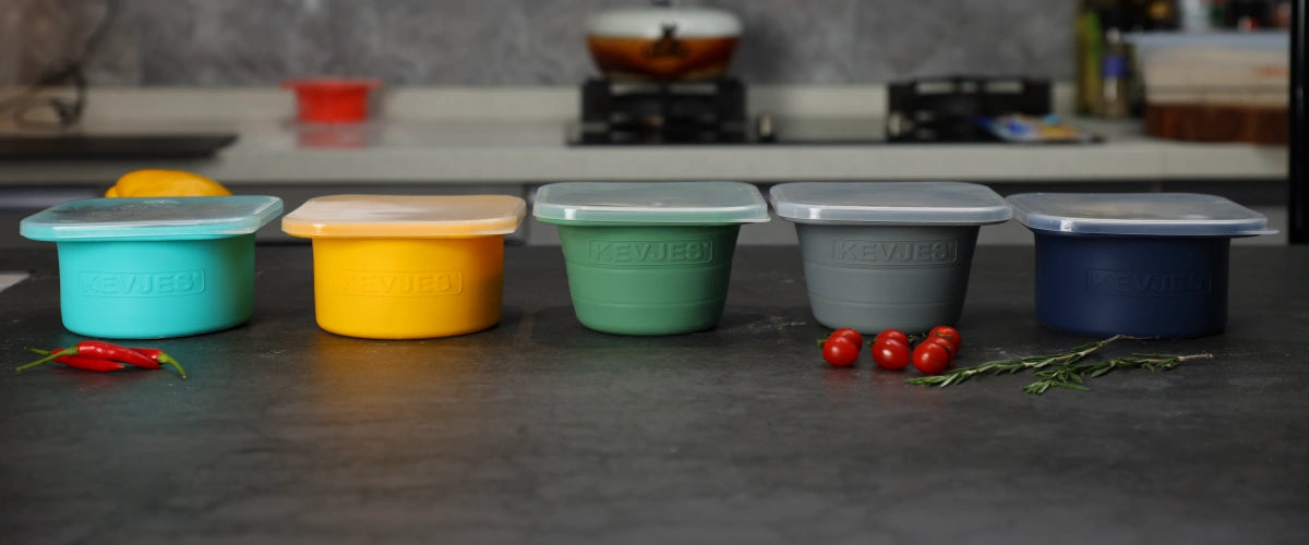 KEVJES colorful pizza dough proofing containers with lids