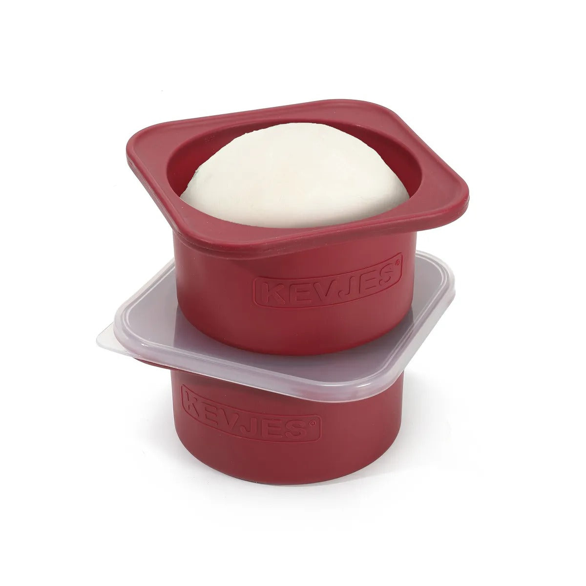 1000ml Pizza Dough Proofing Containers (2-Pack, Cranberry) for 12–16 Inch Pizzas
