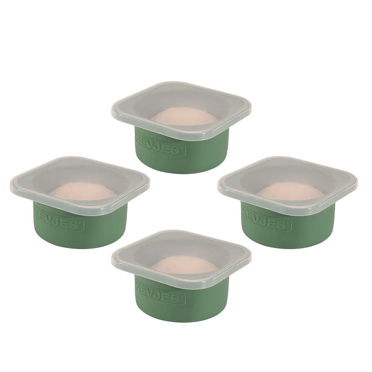 500ml Pizza Dough Proofing Containers (4-Pack, Green) for 10–12 Inch Pizzas