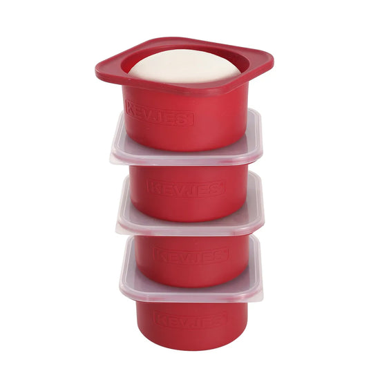 1000ml Pizza Dough Proofing Containers (4-Pack, Cranberry) for 12–16 Inch Pizzas