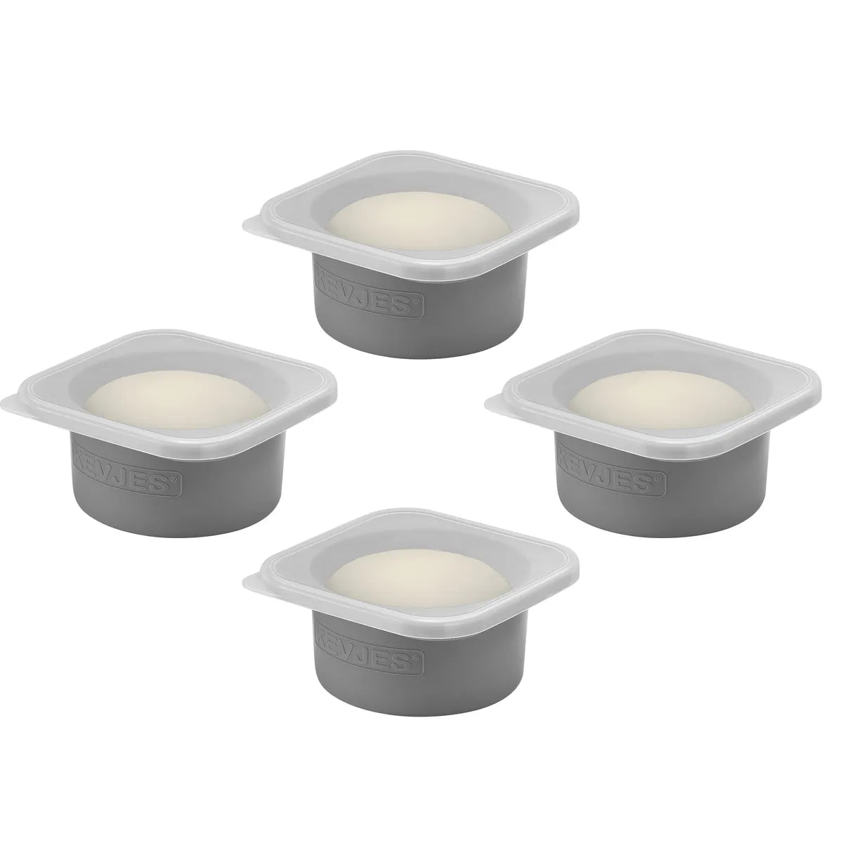 500ml Pizza Dough Proofing Containers (4-Pack, Space Gray) for 10–12 Inch Pizzas