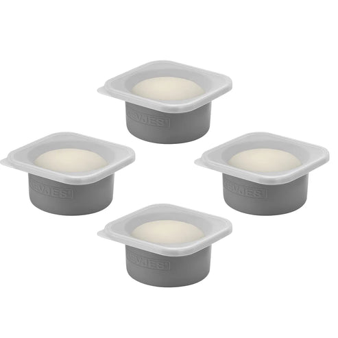 500ml Pizza Dough Proofing Containers (4-Pack, Space Gray) for 10–12 Inch Pizzas