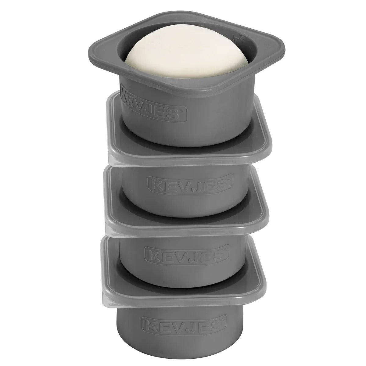 1000ml Pizza Dough Proofing Containers (4-Pack, Space Grey) for 12–16 Inch Pizzas